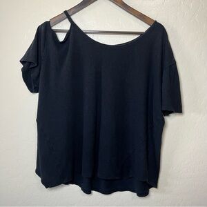 We The Free Black Slouchy Cutout Shirt Size S